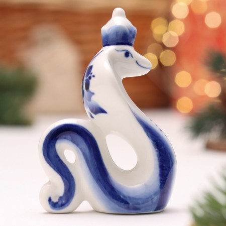 Souvenir "Snake with the Crown", Gzhel-3