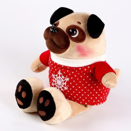 Soft toy "Bonya", in a red sweater-1