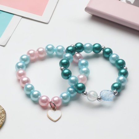 A set of children's bracelets (2 pcs.) "Choselka", sea, color
