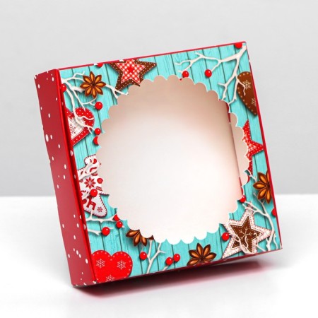 Box "New Year's miracles" 11.5 x 11.5 x 3.2 cm-4