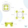 Handypotty road pot in a proprietary bag, lime color