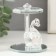 Souvenir glass "Two swan under an umbrella" Transparent 6.3x6.3x8 cm