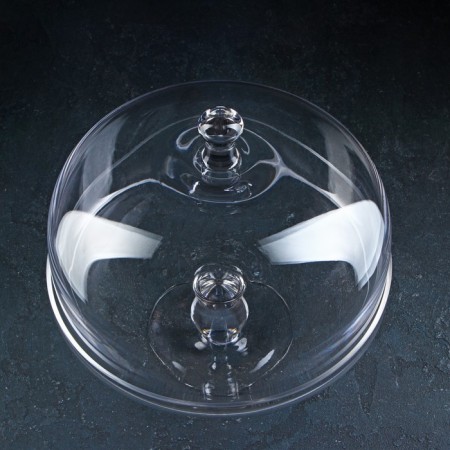 Cake stand on a leg with a glass cover Magistro "Madeus", 28 × 28 cm-4