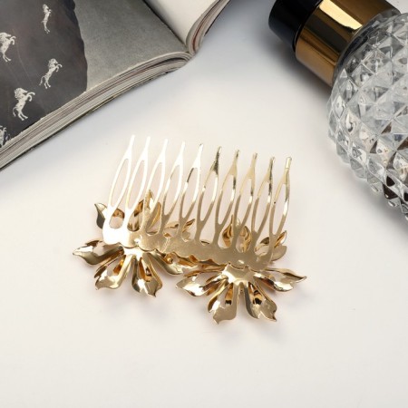 Liberty hair crest of double, 5x6.5 cm, gold-1