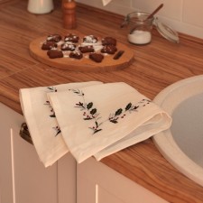 New Year. A set of napkins with embroidery SL Home New Year 40x40cm-2 pcs., Len 100%, 185 g/m2