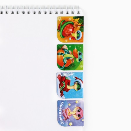 New Year. Magnetic bookmarks "Happy New Year! Make a desire ", on a postcard, 4 pcs-2