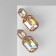 Clips "Party" rhombus, rainbow color in gold