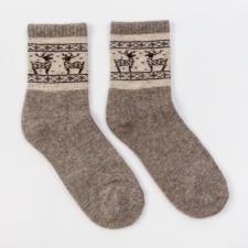 Male socks from Mongolian wool 
