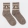 Male socks from Mongolian wool "deer", gray color, size 27 (40-42)