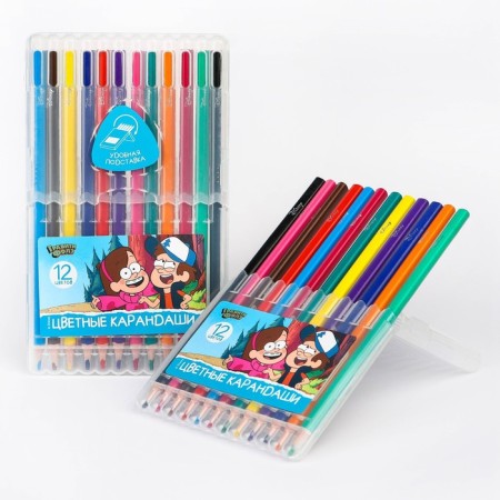 Colored pencils, 12 colors, trihedral, gravity farz-1