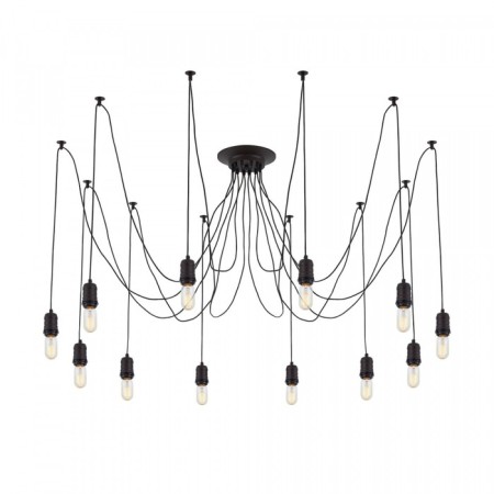 Suspended Citilux "Edison" CL451122, 12X75W, E27, Black Color-3