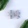 Brongs for the decor "Snowflakes" silver, 6 pcs.