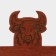 Desktop tablet "Reserved with a bull", plywood, 20 × 10 × 5 cm, dark color