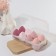 Makeup sponge, set - 8 pcs, increase when getting wet, pink color