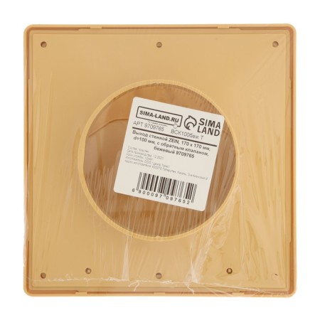 The output of the wall zein, 170 x 170 mm, d = 100 mm, with a check valve, beige-4