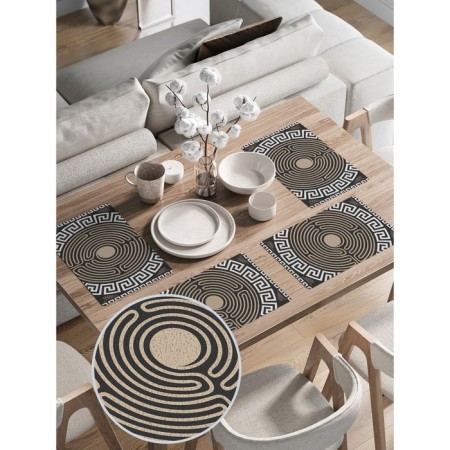 Set of napkins for setting the table "Labyrinth Minotaur", rectangular, rounded edges, size 30x46 cm, 4 pcs-1
