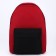 School textile school with a colored pocket, 30x39x12 cm, burgundy/black color
