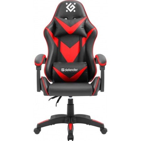 Playing chair Defender Xcom, up to 100 kg, eco-leather, black and red-1