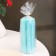 Candle-cylinder "four-leafer", 4.5x10.5 cm, turquoise, 6 hours