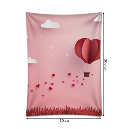 Decorative panel with photo printing "Formation of the heart", vertical, size 150x200 cm-1