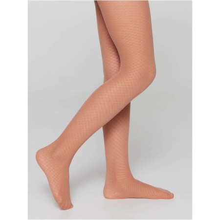 Children's tights with openwork pattern Conte Elegant Emily, height 104-110 cm, color Natural