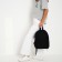School textile backpack, with pockets, black color