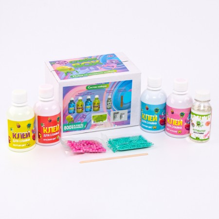Слайм BOX 4 клея, набор по созданию слайма-5