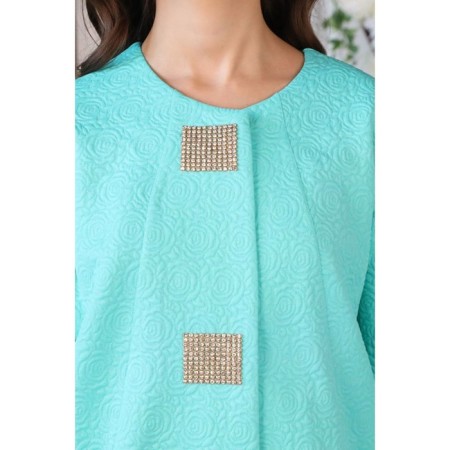 Cardigan female, size 44, green color-12