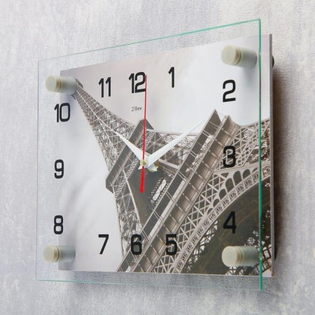 Watching clock, interior: city, "Eiffel Tower", silent, 20 x 26 cm-1