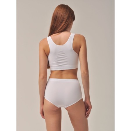 Female top with the effect "Push-AP" on the wide straps of Top Spalla Larga Push, size 44, white color-4