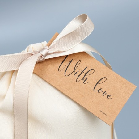Gift bag from cotton "Happiness", 20 x 30 cm +/- 1.5 cm-2
