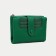 Women's wallet on the button, green color