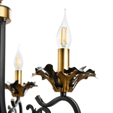 Madfi chandelier 3he14 40W black and gold 55x70x55 cm Bayerlux-7