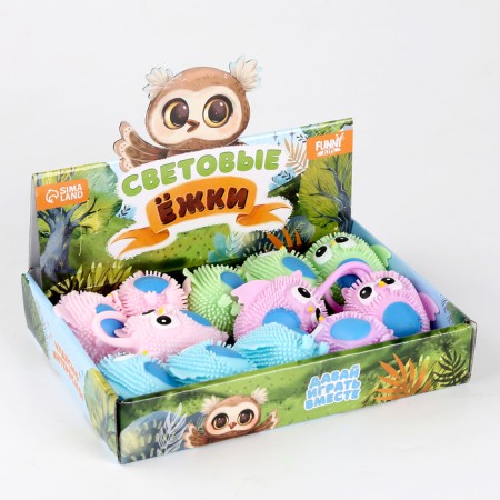 Bloody rubber hornet light “owl”, Mix color, in showbox-7
