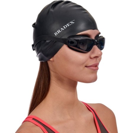 Bradex swimming glasses, series “Comfort+”, Black, Linza-Product Lens-11