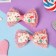 Hair clip "Bow Christin" (set 2 pcs) flamingos, 4.5 cm, pink