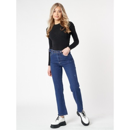 Women's jeans, size 44, blue color-4