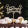 Topper "Happy Birthday, with balls and bows" on a suspension, Golden Datha beautifully