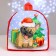 New Year's children's backpack "Pesik at the Christmas tree", 26 × 24 cm, for the New Year