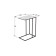 The table “Agami”, 500 × 310 × 705 mm, MDF, white color, white