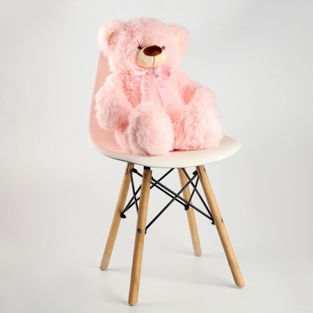 Soft toy "Bear" with a bow, 60 cm, pink color