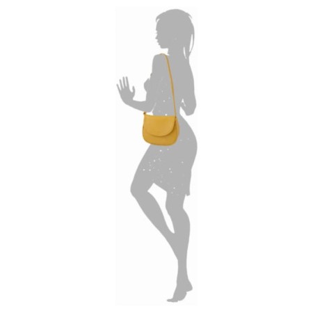 Female bag, artificial leather, yellow 24x10x18 cm-1