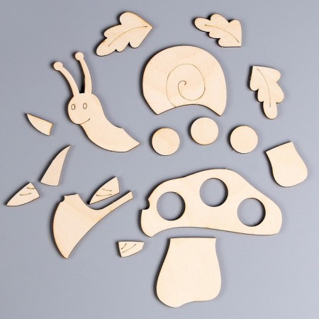 Puzzle-coloring "Snail", series "Funny toys"-3