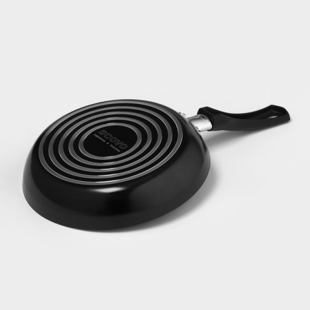 Pan Consul, D = 20 cm, glass cover, plastic handle, anti -stick coating, black color-4