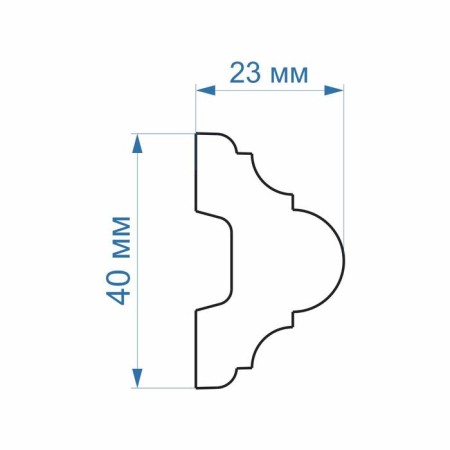 White molding 40x23x2000mm-3