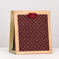 Gift Pattering Pattering Patterns, red-gold, 15 x 17 x 10 cm