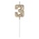 Candle in the cake on the skewer "Almaz", the number "3", champagne, 4.8x2.6 cm