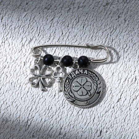Brooch - Pin "for good luck", length 3.5 cm-1