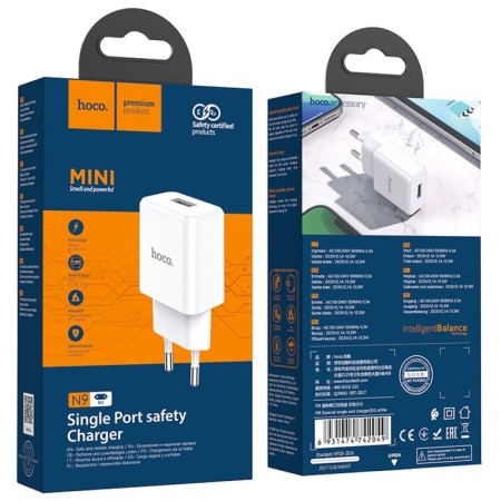 Nice charger Hoco N9, USB - 2.1 a, white-10