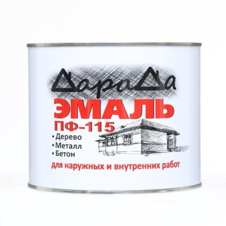 Enamel (darada) PF-115 (GOST) white 1.8 kg